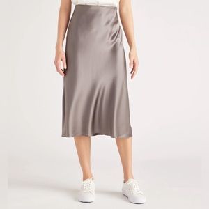 NWOT Quince Grey Silk Skirt Color Sold Out!